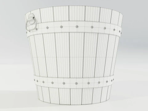Wooden Planter 3D Model