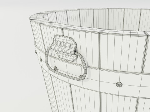 Wooden Planter 3D Model