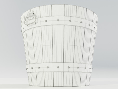 Wooden Planter 3D Model
