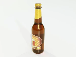 Generic Beer Bottle 3D Model