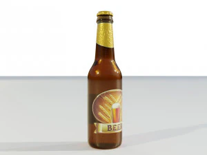 Generic Beer Bottle 3D Model