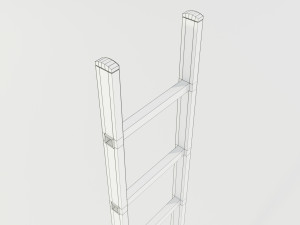 Aluminum Ladder 3D Model