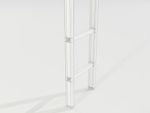 Aluminum Ladder 3D Model