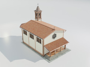 Italian Country Church Modelo 3D