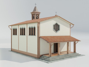 Italian Country Church Modelo 3D