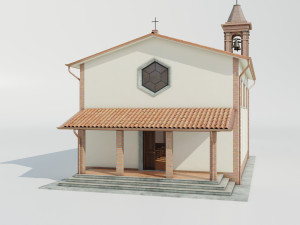 Italian Country Church Modelo 3D
