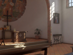 Italian Country Church Modelo 3D