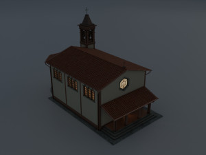 Italian Country Church Modelo 3D