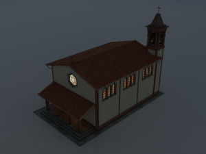 Italian Country Church Modelo 3D