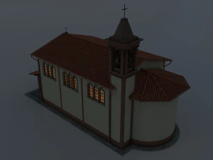 Італійська сільська церква 3D Модель