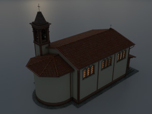 Italian Country Church Modelo 3D