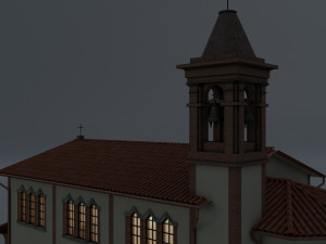 Italian Country Church Modelo 3D