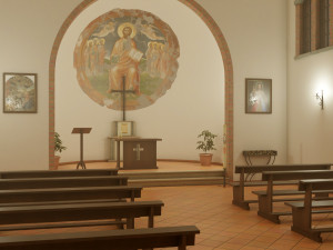 Italian Country Church Modelo 3D