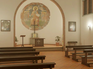 Італійська сільська церква 3D Модель