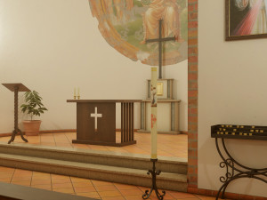 Italian Country Church Modelo 3D