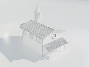 Італійська сільська церква 3D Модель