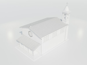 Italian Country Church Modelo 3D