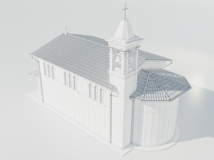 Italian Country Church Modelo 3D