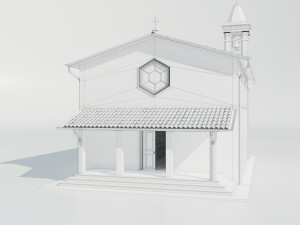 Italian Country Church Modelo 3D