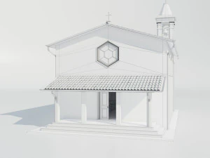 Італійська сільська церква 3D Модель