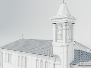 Italian Country Church Modelo 3D