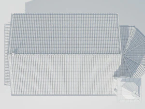 Італійська сільська церква 3D Модель