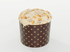 Panettone Christmas Cake 3D Model