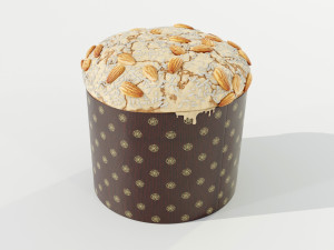 Panettone Christmas Cake Model 3D