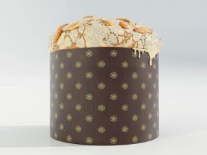 Panettone Christmas Cake 3D Model