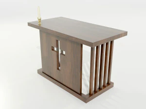 Wooden Altar 3D Model