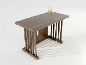 Wooden Altar 3D Model