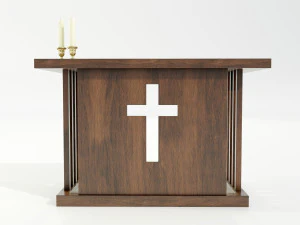Wooden Altar 3D Model