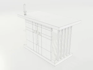 Wooden Altar 3D Model