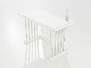 Wooden Altar 3D Model