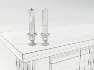 Wooden Altar 3D Model