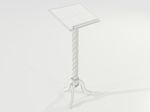 Wooden Lectern Modello 3D