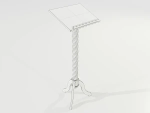 Wooden Lectern 3D Model