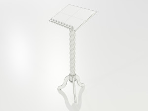 Wooden Lectern Modello 3D