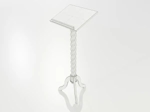 Wooden Lectern 3D Model