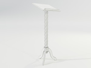 Wooden Lectern Modello 3D