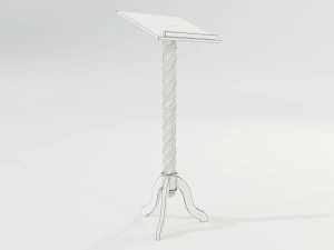 Wooden Lectern 3D Model