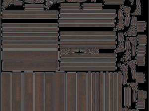 Wooden Church Benches 3D Model