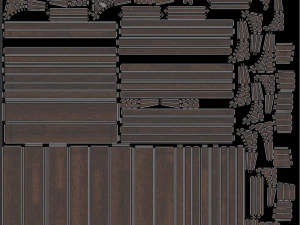Wooden Church Benches 3D Model