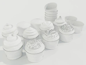 Kolekcja babeczek Model 3D