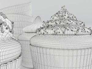 Kolekcja babeczek Model 3D