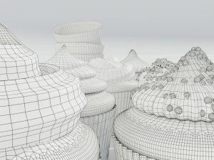 Kolekcja babeczek Model 3D