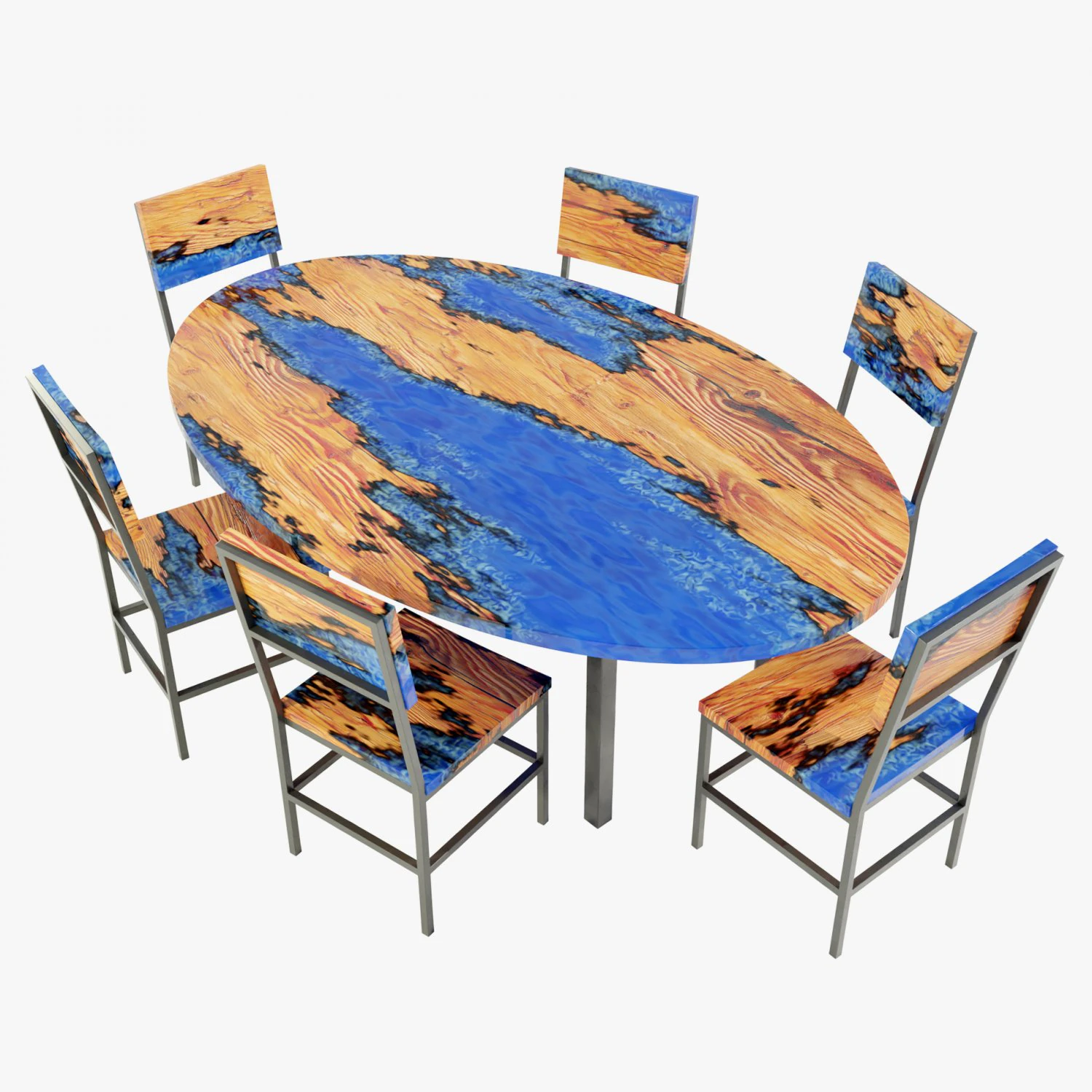 Epoxy Resin Table 3D Model .c4d .max .obj .3ds .fbx .stl .blend 
