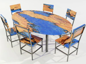 Epoxy Resin Table 3D Model