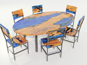Epoxy Resin Table Modelo 3D