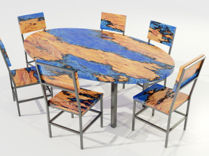 Epoxy Resin Table Modelo 3D